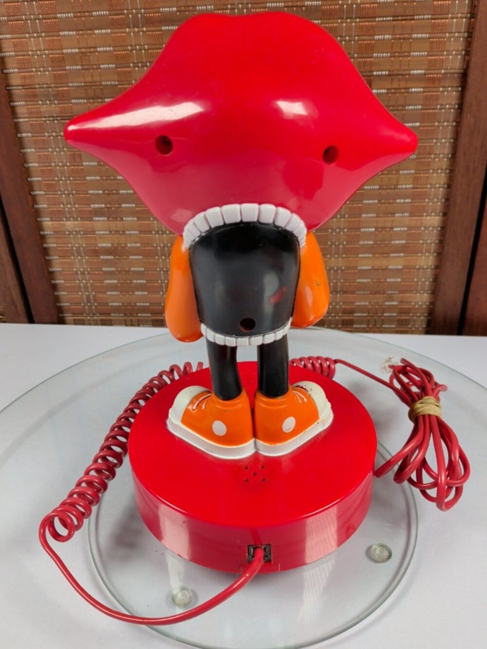 9" Vintage Retro 1980 Tang Promo Novelty Landline Telephone "Tang Man" - Tested - Picture 5 of 10